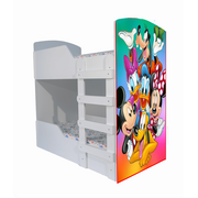 Pat Club Mickey, pentru 2 copii, suprapus, dimensiune 160x80 Cm Ptv8481