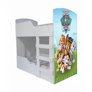 Pat Paw Patrol pentru 2 copii, suprapus, dimensiune 140x70 Cm Ptv8453