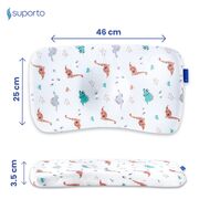 Perna Ortopedica Suporto Baby, 8-24 luni, Pentru bebelusi Impotriva Plagiocefaliei, Alba, Model Dinozauri SPTPBEDINO
