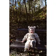 Salopeta Din Lana Merinos Pentru Bebelusi ,   Biscuit (bej Deschis)  Caldura Naturala , Zursulet De Plus,   0-6 Luni Pjbc5849