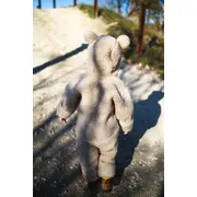 Salopeta Din Lana Merinos Pentru Bebelusi ,   Biscuit (bej Deschis)  Caldura Naturala , Zursulet De Plus,   6-18 Luni Pjbc3265