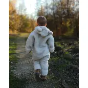 Salopeta Din Lana Merinos Pentru Bebelusi ,   Gray  Caldura Naturala , Zursulet De Plus,   6-18 Luni Pjbc5599