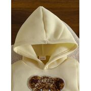 Set bebelusi cu ursulet - bluza cu gluga + pantaloni + vesta matlasata mbtu136