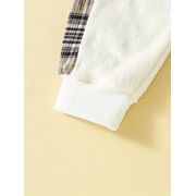 Set bebelusi cu ursulet si detalii in carouri – bluza + pantaloni, moale si calduros mbtu138