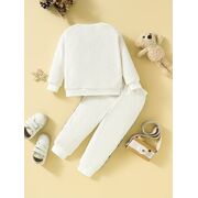 Set bebelusi cu ursulet si detalii in carouri – bluza + pantaloni, moale si calduros mbtu138