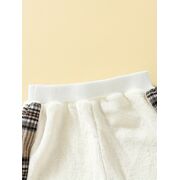 Set bebelusi cu ursulet si detalii in carouri – bluza + pantaloni, moale si calduros mbtu138