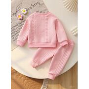 Set bebelusi roz cu floricele – bluza si pantaloni, moale si confortabil mbtu135