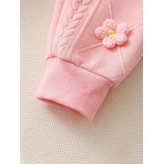 Set bebelusi roz cu floricele – bluza si pantaloni, moale si confortabil mbtu135