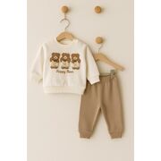 Set hanorac si pantaloni bebelusi - ursuletul vesel bbl3