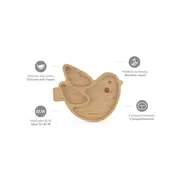 Farfuriuta compartimitata cu baza din silicon Miniland Chick TNA89473