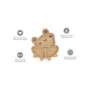 Farfuriuta compartimitata cu baza din silicon Miniland Frog TNA89472