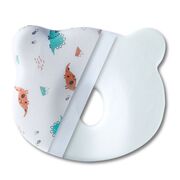 HUSA de schimb / Fata de perna - pentru Perna Bebelus Suporto Ursulet impotriva Plagiocefaliei - Bumbac 100%, Alba, Model cu Dinozauri SPTHPBE2DINO