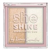 Paleta iluminator Duo She Shine 02 Afterglow, Revers, 7,2 g