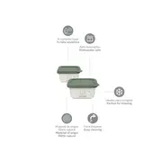 Set 2 recipiente ermetice mancare solida Miniland Frog TNA89457