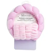 Set bentită și manșete Skincare roz, IDC Institute, 44137