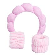 Set bentită și manșete Skincare roz, IDC Institute, 44137