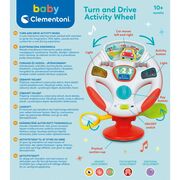 Clementoni - Jucarie interactiva volan muzical pentru dezvoltarea multisenzoriala ARTCL17929