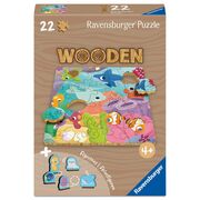 Ravensburger - Puzzle din lemn vietati marine 22 piese ARTRVSPC04081