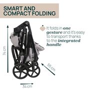 Carucior copii 3 in 1 Chicco Seety, cu scaun auto Kory Plus I-Size, FlorenceBeige (Bej), 0luni+ CHC8709770+8709870+8714645-8