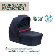 Carucior copii 3 in 1 Chicco Seety, cu scaun auto Kory Plus I-Size, OxFord Blue (Albastru), 0luni+ CHC8709779+8709879+8714645-8