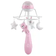 Carusel muzical 3 in 1 Chicco Rainbow cu proiectie, roz, 0 luni+ CHC1104110-1