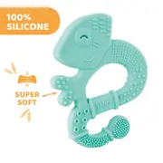 Jucarie copii Chicco pentru dentitie din silicon, Cameleon vernil, 2luni+ CHC2811020-7