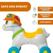 Jucarie evolutiva Chicco 3 in 1, calutul Baby Rodeo si prietenii, 1-3ani CHC11314-1