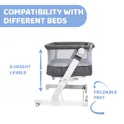 Patut atasabil Chicco Next2Me PopUp, Atmoshpere(Gri), 0luni+ CHC79299-8_ATMOSPHERE