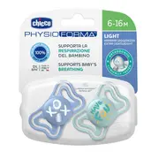Suzeta Chicco PhysioForma Light, 2bucati, bleu, 6-16luni CHC7103821-7