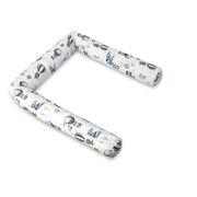 Aparatoare pentru patut, MimiNu, Tip rulou, Cu husa detasabila, Lungime 180 cm, Din bumbac certificat Oeko Tex Standard 100, Blue Plane BYN6426972029476