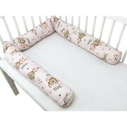 Aparatoare pentru patut, MimiNu, Tip rulou, Cu husa detasabila, Lungime 180 cm, Din bumbac certificat Oeko Tex Standard 100, Design, Little Ballerina Pink BYN6426972029513
