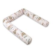 Aparatoare pentru patut, MimiNu, Tip rulou, Cu husa detasabila, Lungime 180 cm, Din bumbac certificat Oeko Tex Standard 100, Design, Little Ballerina Pink BYN6426972029513