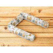 Aparatoare pentru patut, MimiNu, Tip rulou, Cu husa detasabila, Lungime 180 cm, Din bumbac certificat Oeko Tex Standard 100, Design, Zoo in train BYN6426972029421