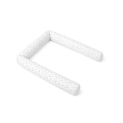 Aparatoare pentru patut, MimiNu, Tip rulou, Cu husa detasabila, Lungime 180 cm, Din bumbac certificat Oeko Tex Standard 100, Mini Gray Stars BYN6426972029438