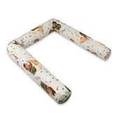 Aparatoare pentru patut, MimiNu, Tip rulou, Cu husa detasabila, Lungime 180 cm, Din bumbac certificat Oeko Tex Standard 100, Teddy Bear On Moon BYN6426972029506