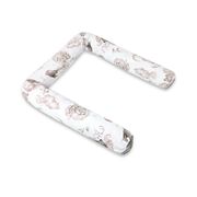 Aparatoare pentru patut, Qmini, Tip rulou, Cu husa detasabila, Lungime 180 cm, Din bumbac certificat Oeko Tex Standard 100, Teddy Bear and Friends Pink BYN6426972029643