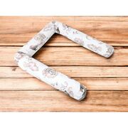 Aparatoare pentru patut, Qmini, Tip rulou, Cu husa detasabila, Lungime 180 cm, Din bumbac certificat Oeko Tex Standard 100, Teddy Bear and Friends Pink BYN6426972029643