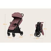 Carucior sport, Lionelo, Ingrid, Capotina impermeabila cu filtru UPF50+, Pana la 22 Kg, Spatar reglabil in 3 pozitii, Include suport pahar si plasa de tantari, Sistem pentru pliere automata, 6 luni+, Roz BYNLO-INGRID_PINK_MAUVE