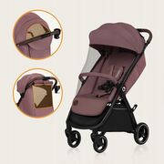 Carucior sport, Lionelo, Ingrid, Capotina impermeabila cu filtru UPF50+, Pana la 22 Kg, Spatar reglabil in 3 pozitii, Include suport pahar si plasa de tantari, Sistem pentru pliere automata, 6 luni+, Roz BYNLO-INGRID_PINK_MAUVE
