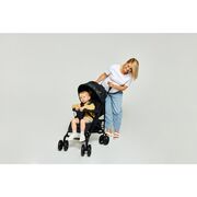 Carucior sport compact, Lionelo, Irma, Spatar reglabil in 4 pozitii, Suport picioare reglabil, Manere rotative, Pliere tip umbrela, 6- 36 luni, Pana la 15 kg, Conform cu EN1888-1:2018, Negru BYNLO-IRMA_DREAMIN