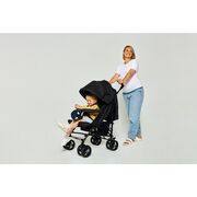 Carucior sport compact, Lionelo, Irma, Spatar reglabil in 4 pozitii, Suport picioare reglabil, Manere rotative, Pliere tip umbrela, 6- 36 luni, Pana la 15 kg, Conform cu EN1888-1:2018, Negru BYNLO-IRMA_DREAMIN