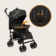 Carucior sport compact, Lionelo, Irma, Spatar reglabil in 4 pozitii, Suport picioare reglabil, Manere rotative, Pliere tip umbrela, 6- 36 luni, Pana la 15 kg, Conform cu EN1888-1:2018, Negru BYNLO-IRMA_DREAMIN