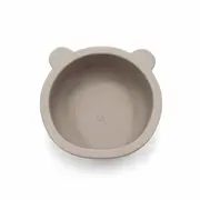 Castron cu urechi de ursulet, Bocioland, Cu ventuze, Silicon, Fara BPA, 6-36 luni, Dark Beige BYNBL571