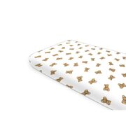 Cearceaf cu elastic, Qmini, Pentru pat 160x80 cm, Din bumbac certificat Oeko Tex Standard 100, Design, Teddy Toys BYN6426972029575