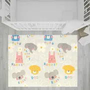 Covoras de joaca, Bocioland, Grey Elephant, Pliabil, Protectie impotriva loviturilor, Dimensiune mare, 180 x 150 cm, Cu Imprimeu pe ambele parti, Potrivit pentru utlizare atat in interior, cat si in exterior BYNBL126