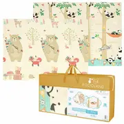 Covoras de joaca, Bocioland, Panda, Pliabil, Protectie impotriva loviturilor, Dimensiune mare, 180 x 150 cm, Cu Imprimeu pe ambele parti, Potrivit pentru utlizare atat in interior, cat si in exterior BYNBL128
