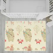 Covoras de joaca, Bocioland, Panda, Pliabil, Protectie impotriva loviturilor, Dimensiune mare, 180 x 150 cm, Cu Imprimeu pe ambele parti, Potrivit pentru utlizare atat in interior, cat si in exterior BYNBL128