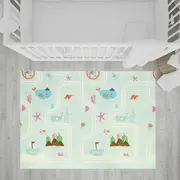 Covoras de joaca, Bocioland, Water City, Pliabil, Protectie impotriva loviturilor, Dimensiune mare, 180 x 150 cm, Cu Imprimeu pe ambele parti, Potrivit pentru utlizare atat in interior, cat si in exterior BYNBL127