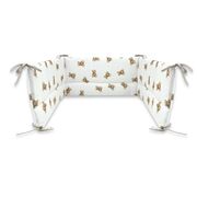 Lenjerie patut 3 piese, Qmini, Pentru patut 120x60 cm, Cu protectie laterala, Din bumbac certificat Oeko Tex Standard 100, Teddy Toys BYN6426972029568