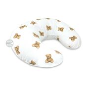 Perna pentru alaptat, Qmini, Din bumbac certificat Oeko Tex Standard 100, Cu husa detasabila, Cu fermoar securizat, Circumferinta 155 cm, Teddy Toys BYN6426972029520
